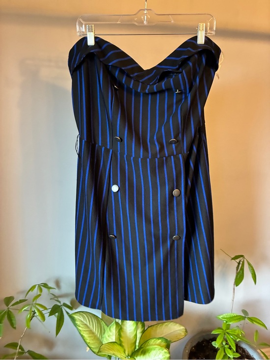 Fashion to Figure Dresses & Skirts - Fashion to Figure Strapless Pinstripe Dress | Size 2 (Fits Plus 18/20)